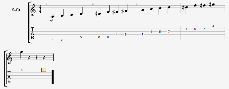 A Diminished scale (whole-half)